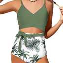 Girls Swimsuit Cutout One-Piece Bathing Suit V-Neck Swimsuits for Teens Cute Swimwear with Drawstring Cover Up 16-17yr