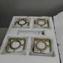 Torondo Modern Crystal Bathroom Vanity Light 4-Lights Brushed Gold Bathroom Light Fixtures Over Mirror Brushed Gold Vanity Lighting Fixtures Square Shade Brass Wall Sconce (Bulbs Not Include)