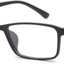 Jcerki Blue Light Filter Nearsighted Distance Glasses -1.00 Strength Men Women Anti Eyestrain UV Blocking Myopia Eyeglasses (Black)