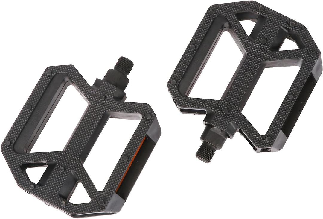 AVASTA Durable Polypropylene Bicycle Pedals with Reflector for Mountain Bike Road Bike and Other Bicycles,Two Thread Size9/16&1/2