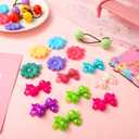 Hoteam 100 Pcs Self Hinge Plastic Hair Clips Hair Barrettes for Girls Bows Clips Flower Barrettes Retro Assorted Hairs Accessories Set for Toddler Baby Girl(Cool)
