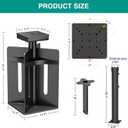 In-ground Umbrella Base with Umbrella Stand Tube Hanging Parasol Stand Holder Stainless Steels Outdoor Umbrella Base, Black