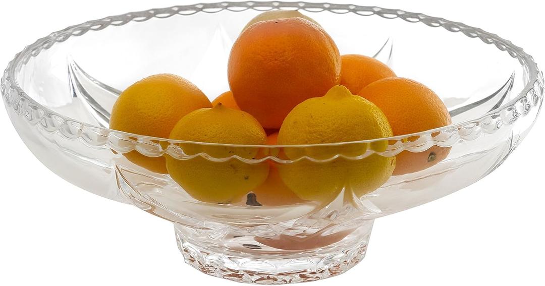 Amlong Crystal Crystal Fruit Bowl, 12.5 inch Diameter