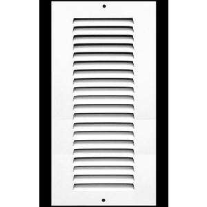 HVAC Premium 4'' x 14'' [Duct Opening] Flat Stamped Steel Return Air Grille - Sidewall and Ceiling - HVAC Vent Duct Cover - White [Outer Dimensions: 5.75''w X 15.75''h]