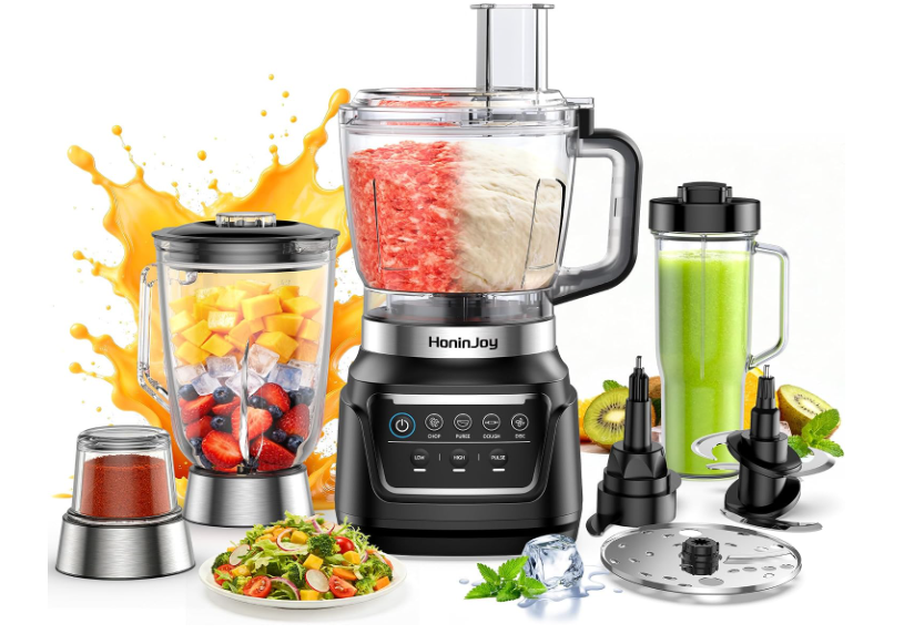 All-in-One Blender Food Processor, 10-in-1 Blenders for Kitchen
Smoothies Blender for Ice Crushing, Dough Making, Chopping, Grinding, Slicing & Shredding, Dishwasher Safe for Home Use