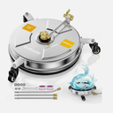 EVEAGE 2-in-1 Surface Cleaner & Undercarriage Pressure Washer Attachment, Compact 13" Pressure Washer Surface Cleaner with Wheels, Reversible Power Washer Surface Cleaner for Sidewalk Driveway