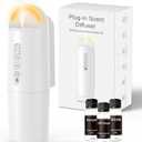 Plug in Waterless Essential Oil Diffuser, Elegant Waterless Scent Diffuser Starter Kit with 24H Smart Timer & Light Sensor, 1000 Sq. Ft., Aromatherapy Diffusers for Home, Office, 100ML