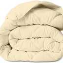 All Season Down Alternative 600 GSM Quilted Comforter - Microfiber Duvet Insert with Corner Tabs - Machine Washable Bed Comforter- King Or Cal-King 106 by 90 inch, Ivory Color