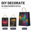 LIHOMR Gift Bags 8.25" x5.9 x3.15 50Pcs Paper Bags with Handles,kraft paper Bags for Small Business Christmas Bulk, Wedding, Party Favor, Shopping, Lunch, Halloween Trick-or-Treat (Red)