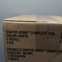 Diaper Genie Complete Diaper Pail (White) Includes 1 Refill (Holds 270 Newborn Diapers) & 1 Carbon Filter