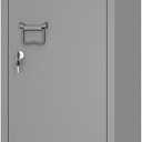 MIOCASA Metal Cabinet Home Office Storage Cabinets with Doors and Shelves Lockable File Cabinet Organizer Coat Lockers for Kids (Grey)