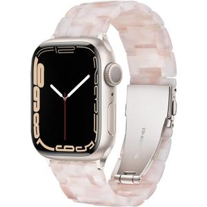 Light Apple Watch Band-Fashion Resin Apple Watch Series 10 Series 9 Series 8 band, iWacth Bands, Apple Watch Bands 46mm for Women, Compatible with Apple Watch Series 10 9 8 7 SE 6 5 4 3 2 1 -Flower Pink, 42mm(Series 3 2 1)/ 44mm/ 45mm/ 46mm/ 49mm Light Apple Watch Band-Fashion Resin Apple Watch Series 10 Series 9 Series 8 band, iWacth Bands, Apple Watch Bands 46mm for Women, Compatible with Apple Watch Series 10 9 8 7 SE 6 5 4 3 2 1 -Flower Pink, 42mm(Series 3 2 1)/ 44mm/ 45mm/ 46mm/ 49mm