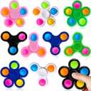 SCIONE 8 Pack Party Favors for Kids 4 8 12, Fidget Spinners Birthday Return Gift, Fidget Toys Bulk, Classroom Treasure Box Prize Boys Girls