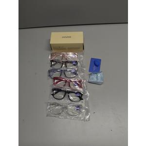 CCVOO 6 Pack Blue Light Blocking Reading Glasses, Anti Headache/Glare/Eye Strain Readers Computer Eyeglasses Women/Men (6 Pack Mix), +3.0