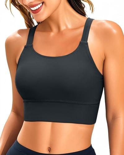 Women Sports Bra Swim Tops - Crop Bikini Top Supportive Bathing Suit Top Swimwear, Size XL