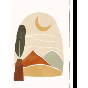 Living Room Wall Art Abstract Boho Simple Picture Minimalist Prints with Photo Frame for Modern Home Decor, Walls Framed Set of 6