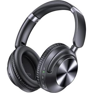 TAGRY Hybrid Active Noise Cancelling Headphones 100H Playtime Wireless Over Ear Bluetooth Headphone with Fast Charging Hi-Res Audio Comfort Earcups Headsets for Travel Home Office Phone PC Black