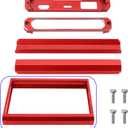 ShareGoo Metal Transmitter Screen Protector Frame Holder & Base Bracket Protective Compatible with Flysky Noble NB4 Transmitter Remote Control (Red)