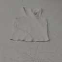 Haloumoning Girls Tank Tops Kids Athletic Ribbed Knit Sleeveless Crop Tops Basic Camisole 5-14 Years (7-8 Years, White)