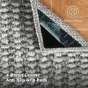 Bedsure 5x7 Faux Wool Area Rugs for Living Room, Machine Washable Carpet, Non-Slip Backing, Pet Friendly Throw Rug for Bedroom Dining Room, Gray