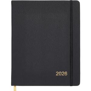 2026 Textured Cover Weekly Monthly Planner, 8"x10": 14 Months (November 2025 - December 2026) / 2026 Calendar / 2026 Weekly Calendar/ Weekly Planner Organizer (Black)
