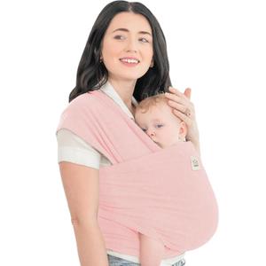 KeaBabies Baby Wrap Carrier - All in 1 Original Baby Carrier Newborn to Toddler Sling, Easy to Wear, Hands Free Bonding, Lightweight, Breathable Infant Wraps (Dusty Pink) (One Size (Pack of 1))