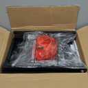 Furnulem Tall Night Stand with Charging Station and Led Light, Small Dresser with Open Shelf and 4 Storage Drawers, Black Side Table Fabric Nightstand for Bedroom, Entryway, Bedside Furniture | and Led Light, Open Shelf, 4 Storage Drawers, for Bedroom, Entryway