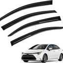 Corolla Rain Guards - Window Visors for Toyota Corolla Sedan 2019-2025 2026, Out-Channel Side Window Rain Guards for Corolla Accessories, 4PCS, Black, Car Accessories