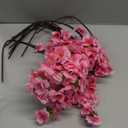 10PCS Artificial Cherry Blossom Branches Silk Spring Peach Blossom Fake Flowers Arrangements for Home Wedding Decoration (Pink)