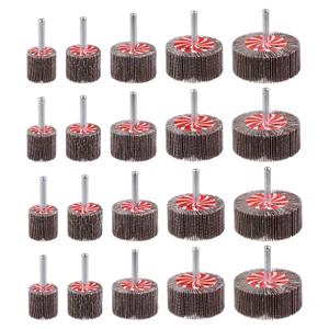 20 Pcs 5 Sizes 60/80/120/240 Grits Abrasive Flap Wheel Sander, 1/4 Inch Shank Flap Wheels for Drill, Die Grinder Flap Wheel,Flap Wheel Sander for Drill