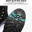 FRACORA Womens Combat Boots Lace Up Ankle Boots Winter Snow Boot Side Zipper Fashion Booties (Brown)