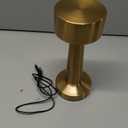 HPUFKOT Portable LED Table Lamp, 3-Levels Brightness Metal Desk Lamp, 3 Color Touch Control Rechargeable Lamp, Ideal Bedside Lamp for Nightstand, Bedroom, Living Room (Light Gold)