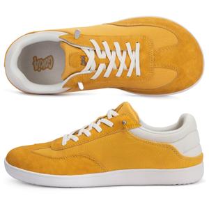 GOKIA Barefoot Minimalist Shoes, Wide Toe Box Zero Drop Shoes for Men and Women, Lightweight Flexible Walking Training Sneakers(Turmeric, Size 10)