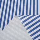 LIBERECOO 60" Square Vinyl Tablecloth with Flannel Backing, Blue Stripe Stain-Resistant Tablecloths Waterproof Oil-Proof Wipeable Table Cover for Indoor/Outdoor Picnic, BBQ