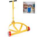 VEVOR 55 Gallon Drum Dolly, 1,200 Pounds Capacity Oil Drum Cart with 3 Smooth-Rolling Wheels and Labor-Saving Handle, Heavy Duty Q235 Steel Barrel Drum Dollies for Garages Warehouse Workshop