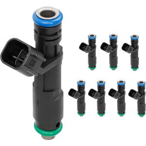 FJ817 5.4L Fuel Injector Set 8Pcs 2 Holes, Compatible with 2005-2007 Ford F150 F250 F350 Super Duty Lobo Expedition Lincoln Navigator Mark L, Replace# 5C3Z-DC 8S4Z9F593A