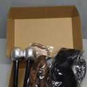 5 Pcs Pop Singer Couple Hippie Costume Halloween 60s 70s Musical Duo Rock Costume Accessories Set 2 Wig 2 Glitter Microphone Prop with Mustache for Adults Halloween Cosplay Party