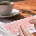 70pcs Cute Keyboard Stickers for Long Nails, Soft Silicone Raised Key Board Cover with Letters for Type Long Nail Art Reusable Keypad Bubbles Skins for Women Desktop Computer