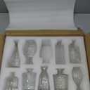 Retro Glass Vase, Flower Arrangement Medieval Small Vase Set, 9 pieces