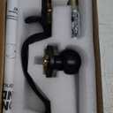 Front Door Handleset Entry Door Handle Set with Cove Knob for Right and Left Handed Sided Doors, Interior and Exterior Entrance Passage Lock Matte Black