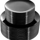 PULOTE 100PCS Black Plastic Plates Disposable - Premium Heavy Duty 50 Black Dinner, 50 Dessert/Salad Plates - Ideal for Party, Halloween