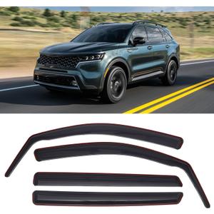 DORENA in-Channel Rain Guards Fit for Kia Sorento 2021-2026 Window Visor Vent Deflector 4pcs