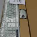 Wireless Keyboard and Mouse Combo, Full-Sized Wireless Keyboard and Adjustable DPI Mouse, 2.4GHz USB Receiver, Silent Keyboard and Mouse for PC, Windows, MAC, Desktop, Laptop (Avocado Green)