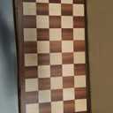 VAMSLOVE 15inch Checkers Folding Wooden Game Set, 100 Square Checkerboard International Checkers Draughts Board 10x10 for Kids with Pieces Storage Slots (Instructions Included)