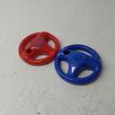 DOYO 2 Pack Red and Blue Wheel Steering Wii Controller Design Stand Mario Kart Racing Game Steering Wheel Stand for Wii Game Controller