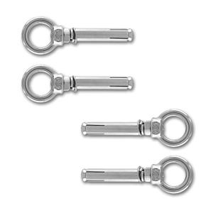 Eyebolt Bolt Stainless Steel Wall Concrete Brick Anchor Expansion Bolts Ring Screw Eyes,Heavy Duty Anchor Fastener Eye Bolt (M8, 4 Pcs)