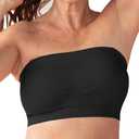 SHAPERMINT Strapless Bra, Wireless Non-Slip Bandeau, Convertible Straps, Molded Strapless Bras for Women S to Large Breasts (Black, XL)