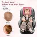 Silky Head Carseat Cover for Baby Silk Feeling Satin Car Seat Head Cover for Babies Headrest Protector 2pcs Pink for Girls Infant Sleeping Hair Protection