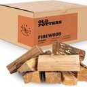 Old Potters Kiln Dried Firewood - Hickory, 1100 Cu. in, 16-18 Logs ~ 8" x 2.5" Logs. Cooking Wood for Grilling, Smoking, and Firepits, Hickory.
