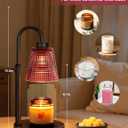 Innqoo Pomegranate Red Candle Warmer Lamp with Timer, Dimmable Candle Warmer for Home Decor, Height Adjustable Candle Lamp for Jar Candles, Birthday Gifts for Women Mom, House Warming Gifts New Home